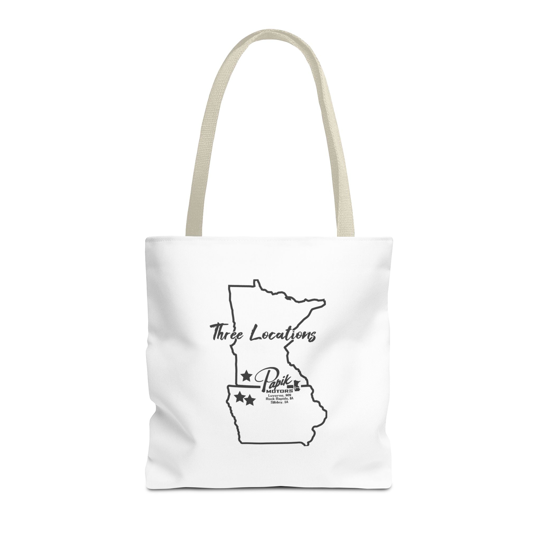 Everyday Tote Bag — Three State Canvas Carryall (13X13 Blue 16X16 White)