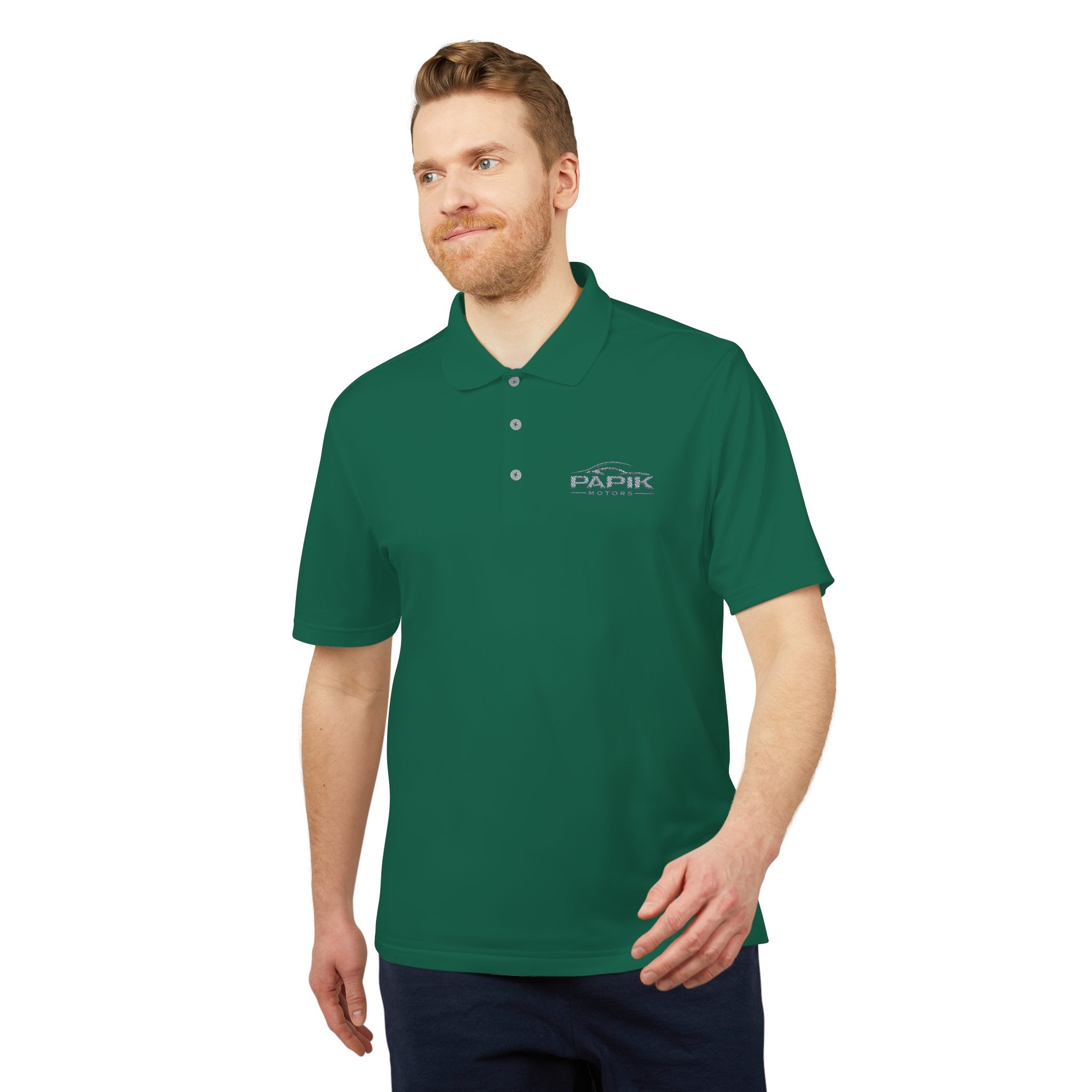 Unisex Adidas Performance Polo - Embroidered (dark colors grey logo)
