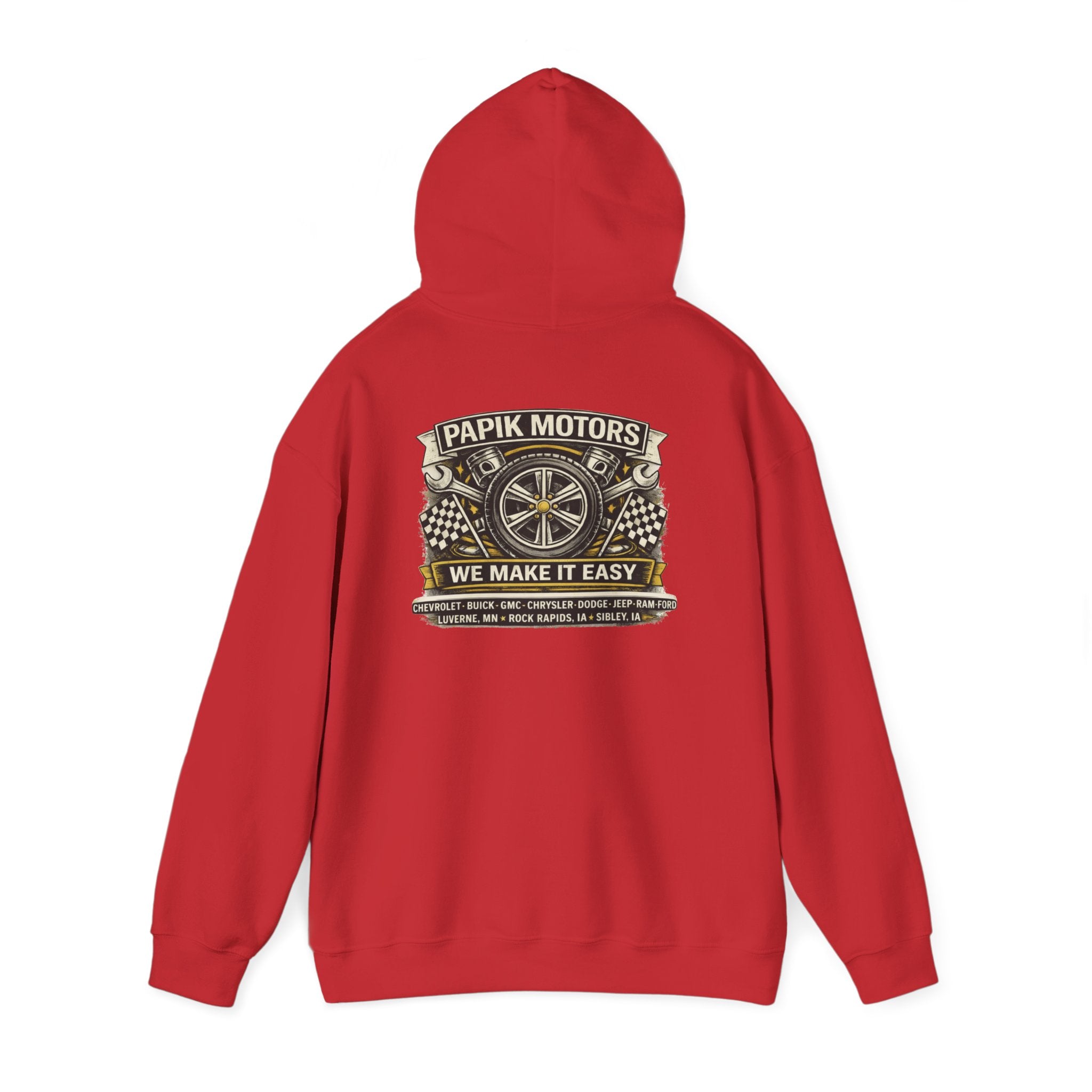 Unisex Hooded Sweatshirt - Heavy Blend - Wheel Design