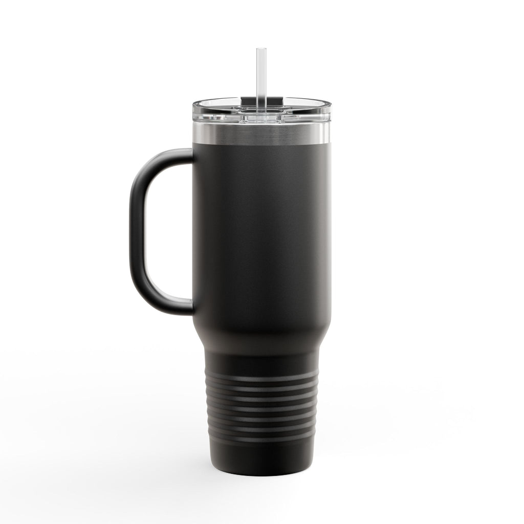 40oz Insulated Travel Mug — Papik Motors Logo Stainless Tumbler with Straw & Handle