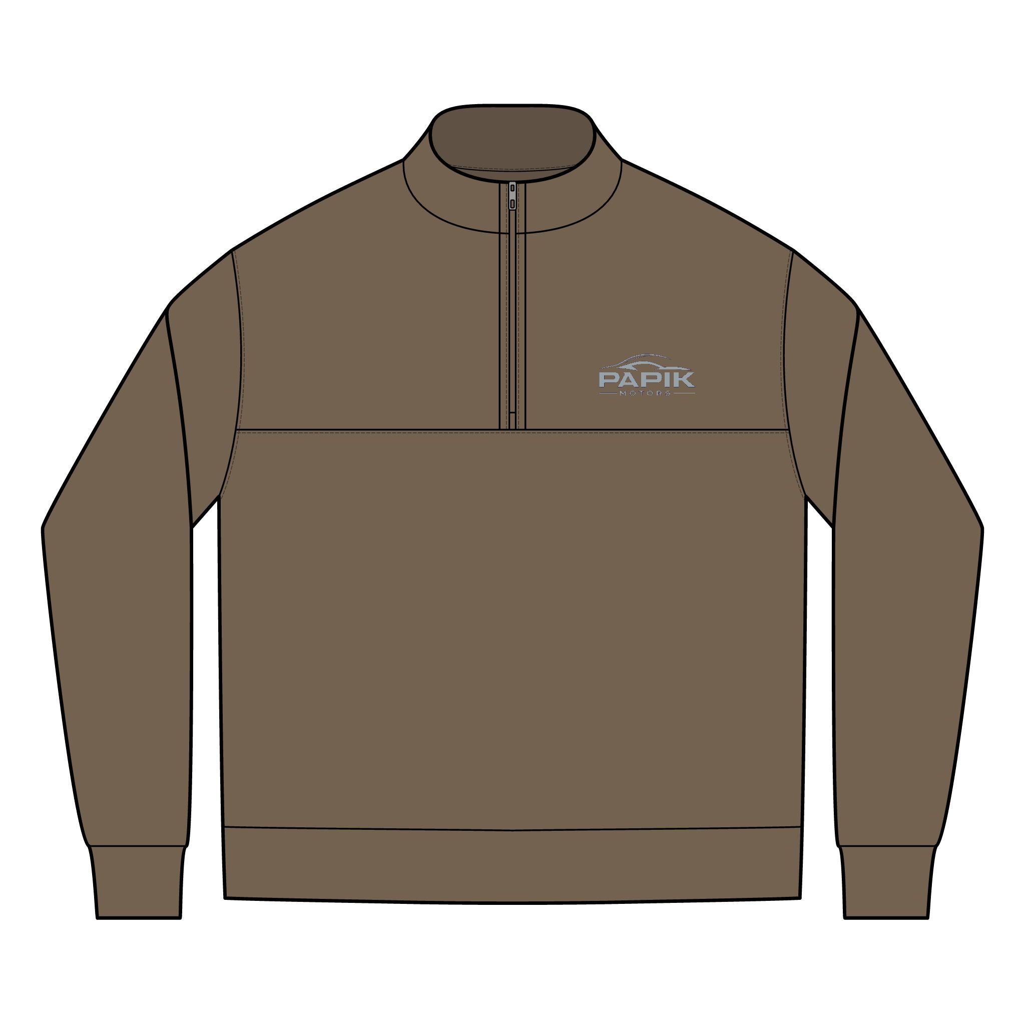 Men's Linear Texture Quarter Zip - Medium Weight - Embroidered Standard Logo