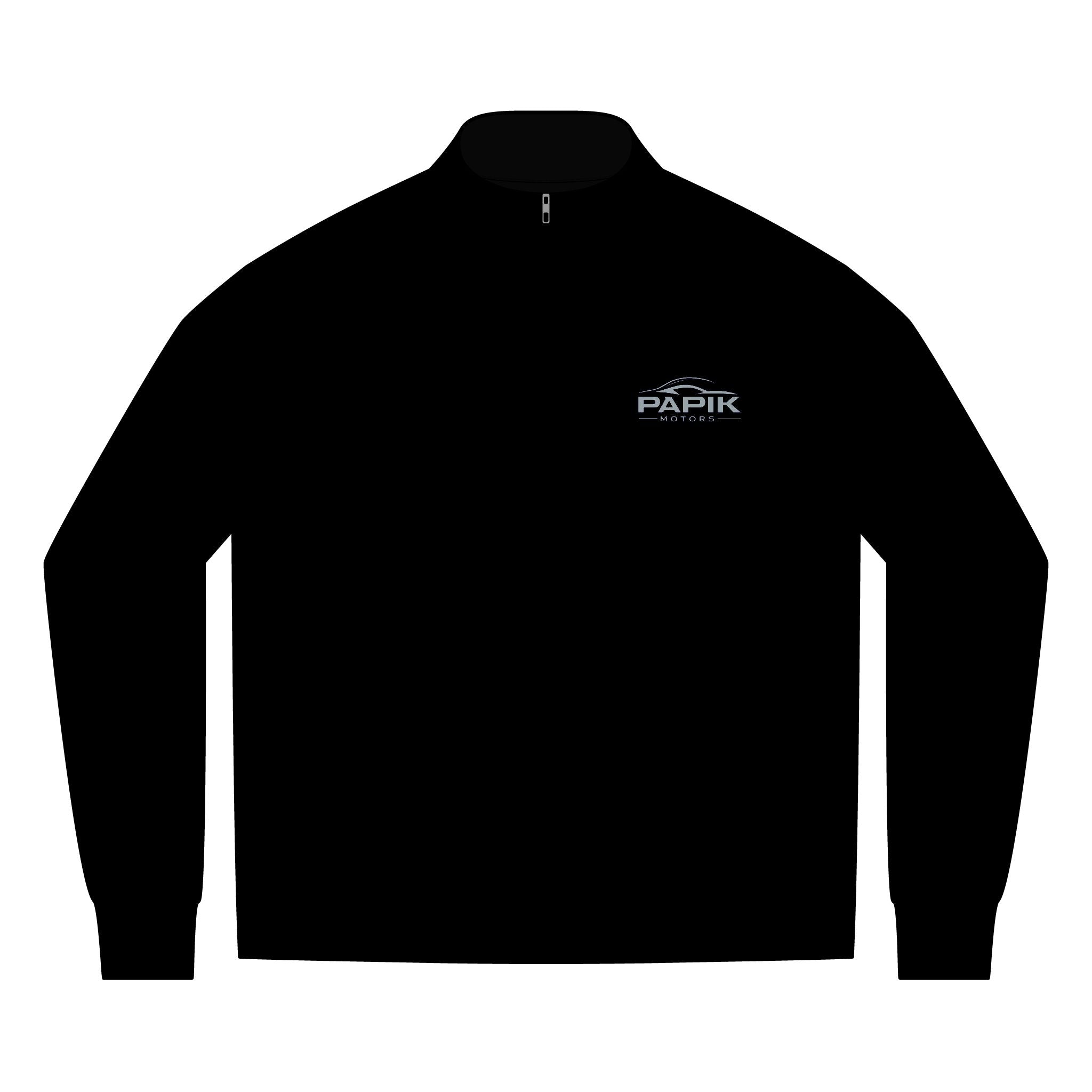 Men's Linear Texture Quarter Zip - Medium Weight - Embroidered Standard Logo