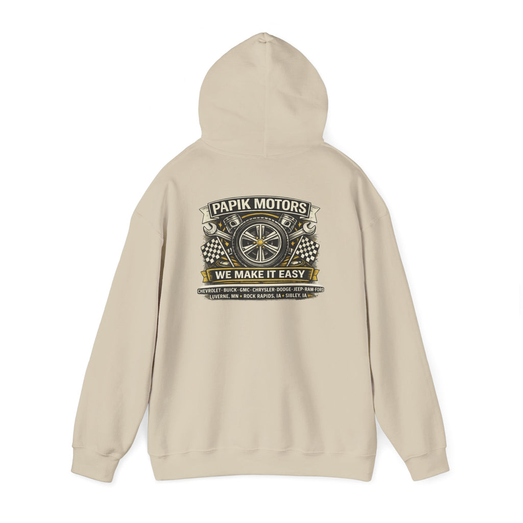 Unisex Hooded Sweatshirt - Heavy Blend - Wheel Design