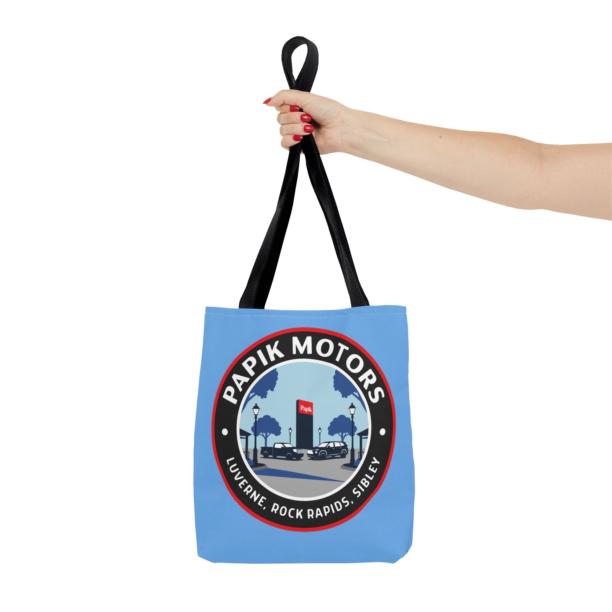 Everyday Tote Bag — Three State Canvas Carryall (13X13 Blue 16X16 White)
