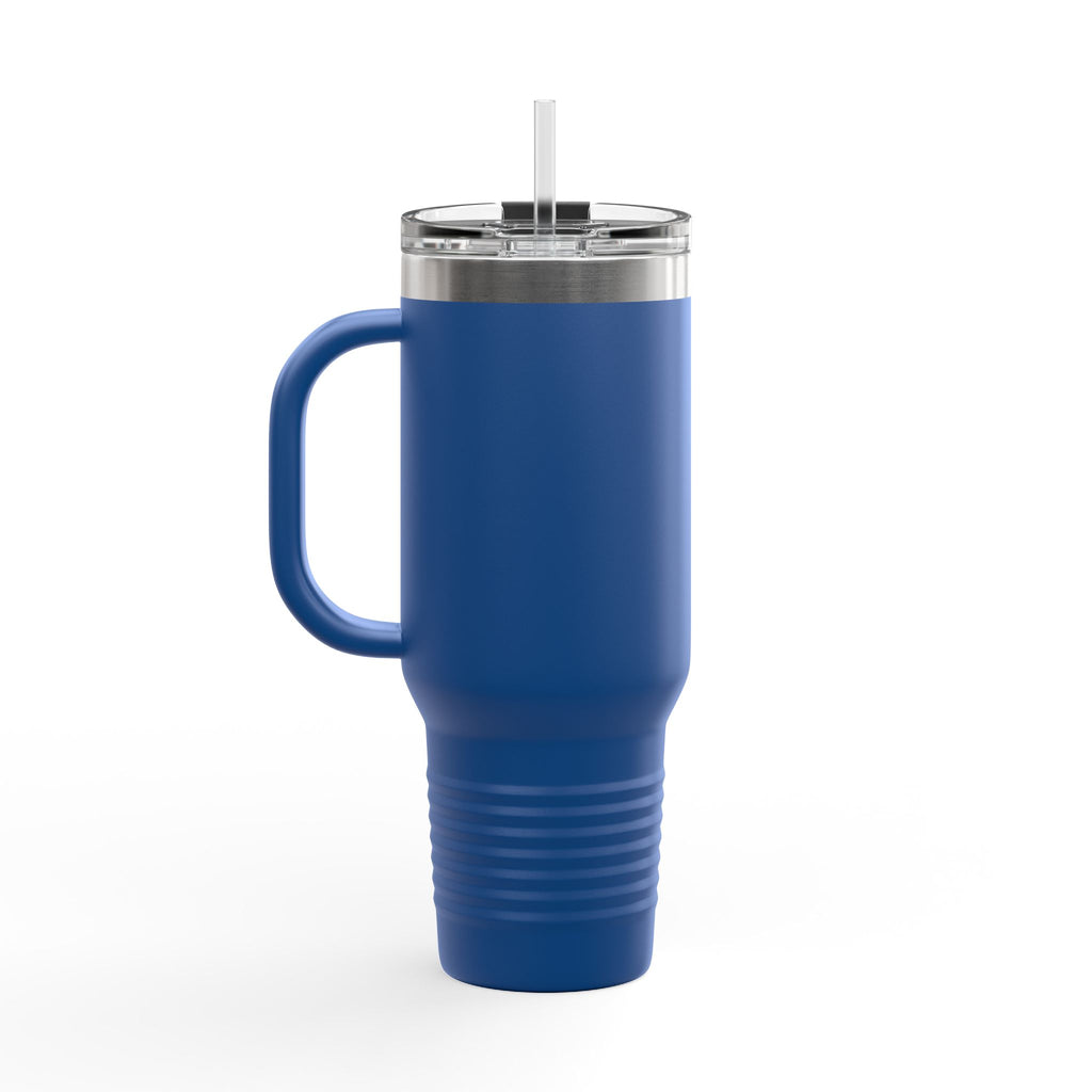 40oz Insulated Travel Mug — Papik Motors Logo Stainless Tumbler with Straw & Handle