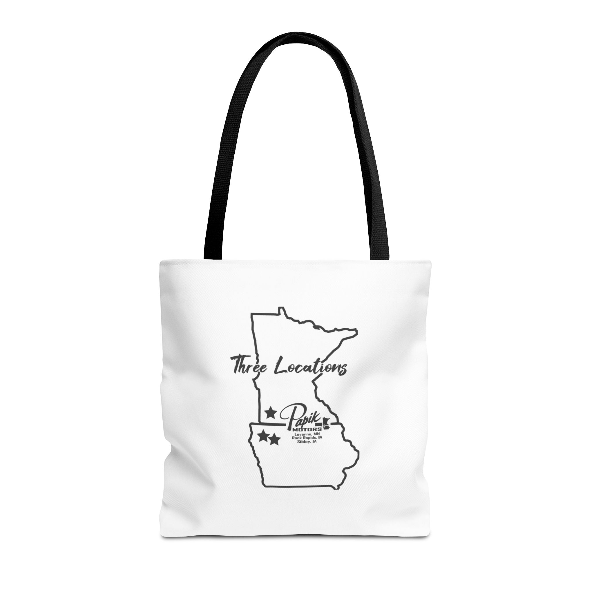 Everyday Tote Bag — Three State Canvas Carryall (13X13 Blue 16X16 White)