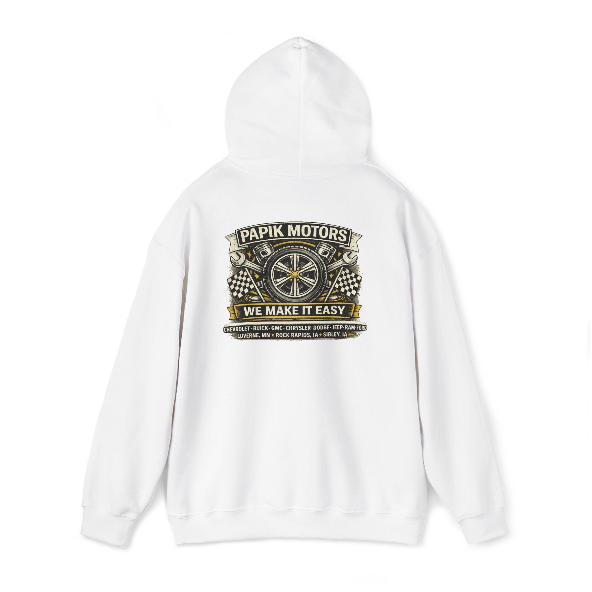 Unisex Hooded Sweatshirt - Heavy Blend - Wheel Design