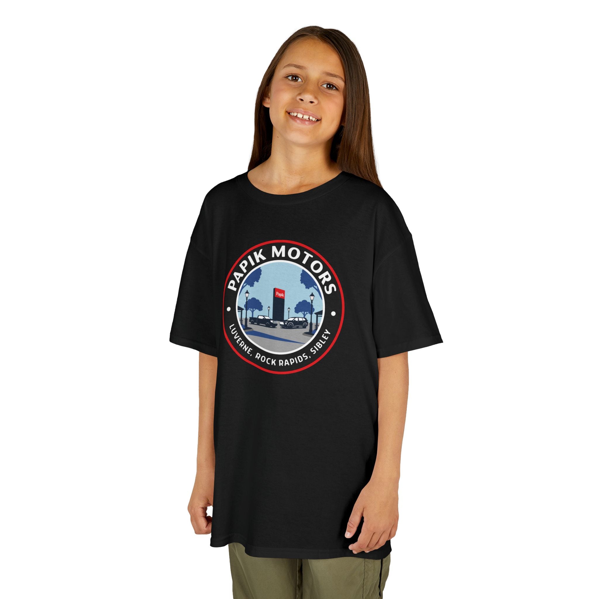 Kids Tee — Papik Motors Retro Car Logo