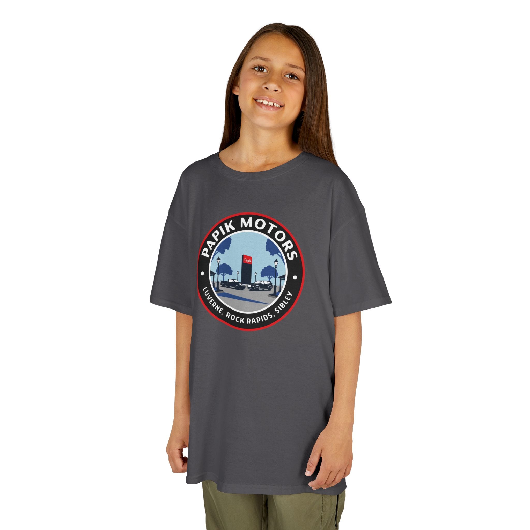 Kids Tee — Papik Motors Retro Car Logo