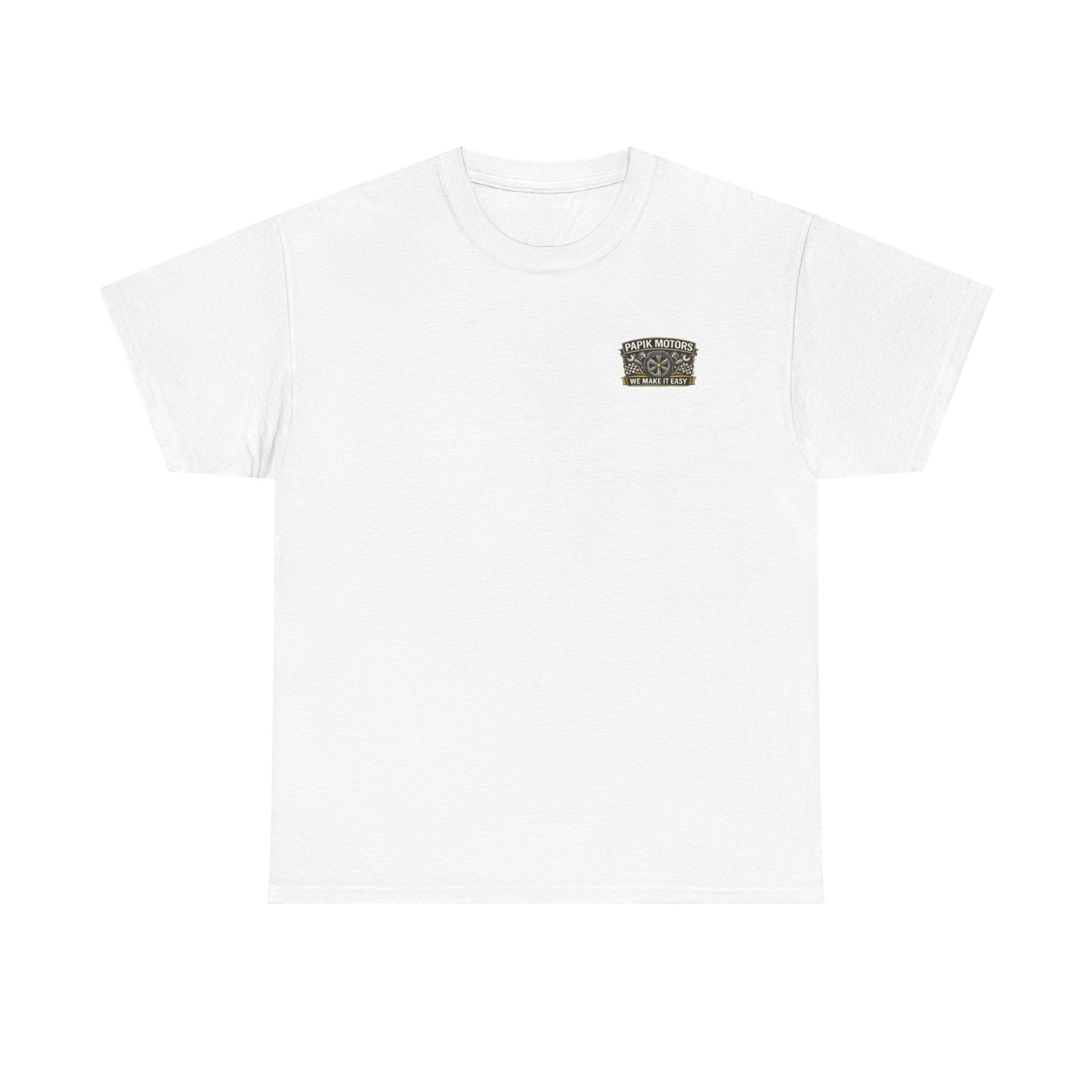 T‑Shirt — Papik Motors "We Make It Easy" Vintage Front and Back T