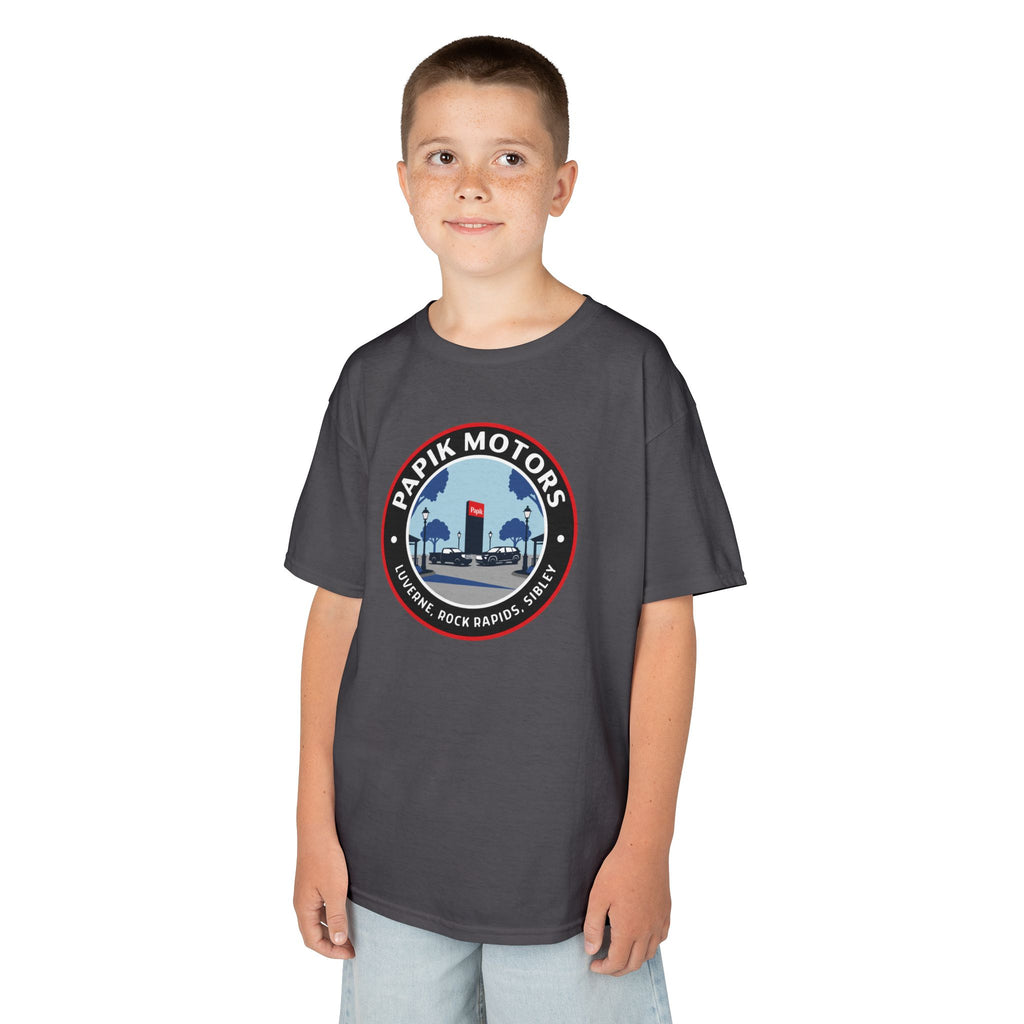 Kids Tee — Papik Motors Retro Car Logo
