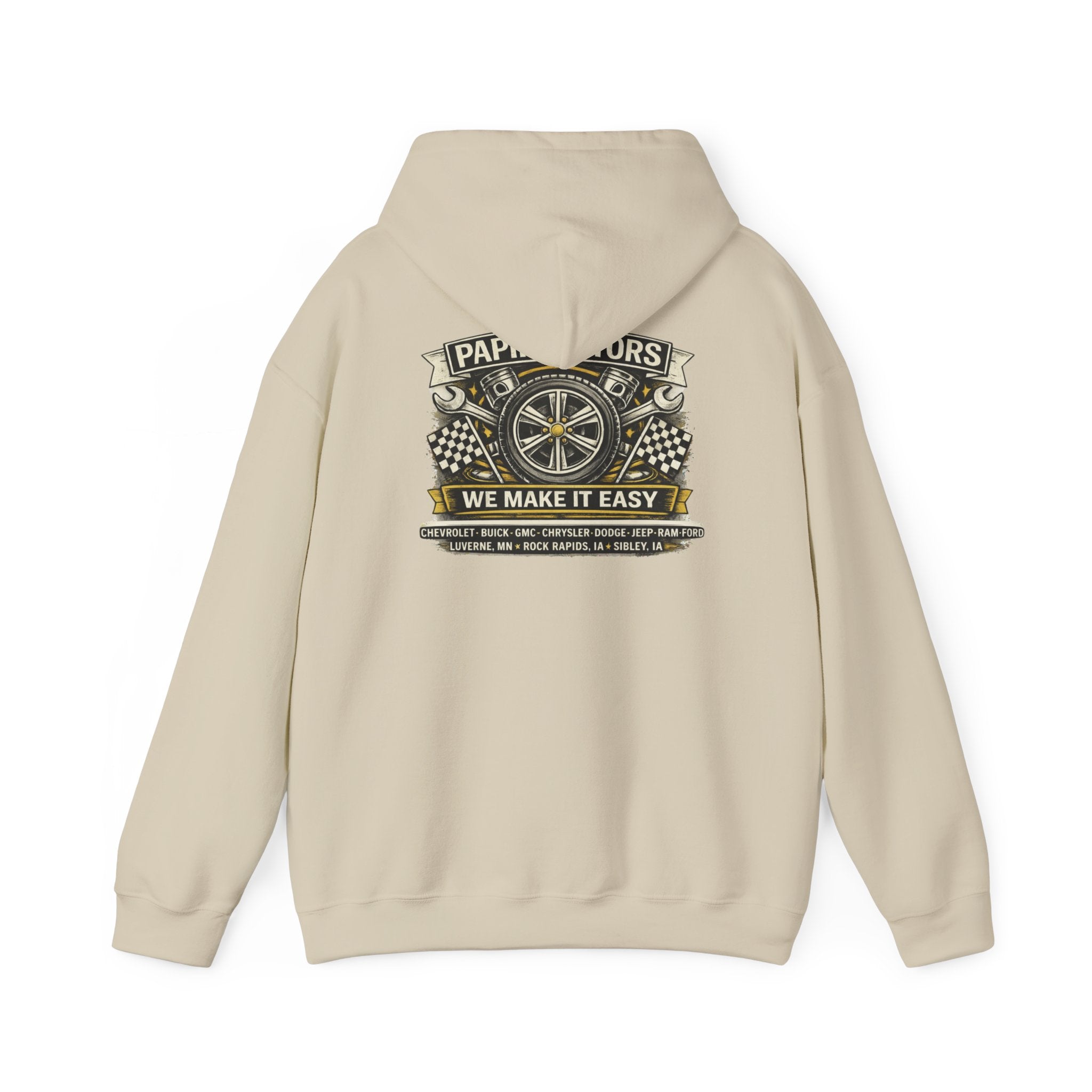 Unisex Hooded Sweatshirt - Heavy Blend - Wheel Design