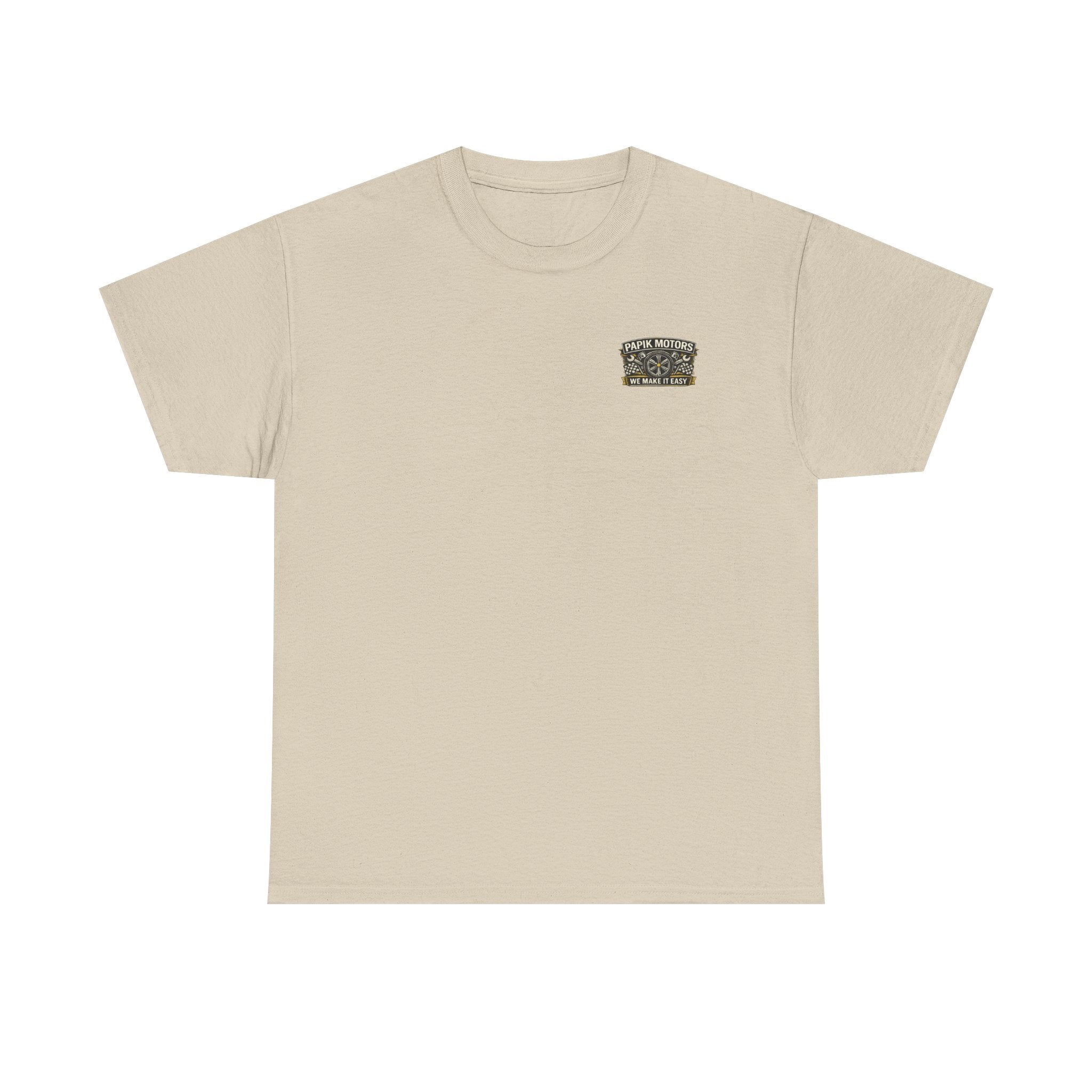 T‑Shirt — Papik Motors "We Make It Easy" Vintage Front and Back T
