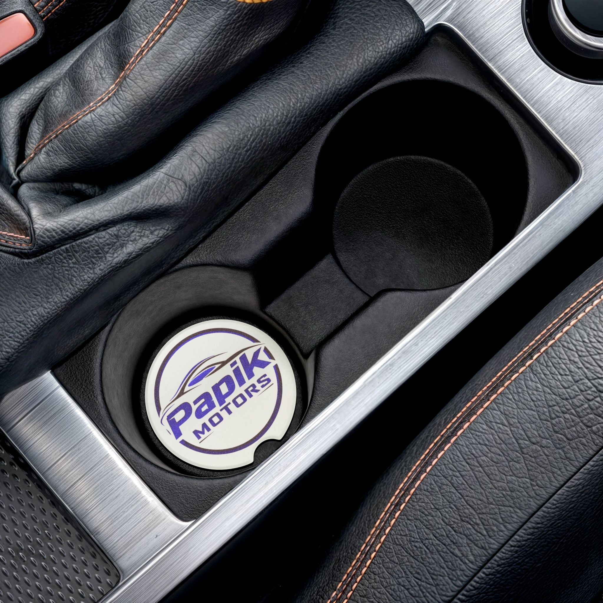 Car Coaster — Papik Motors Soapstone Drink Holder (Cup Slot Insert)