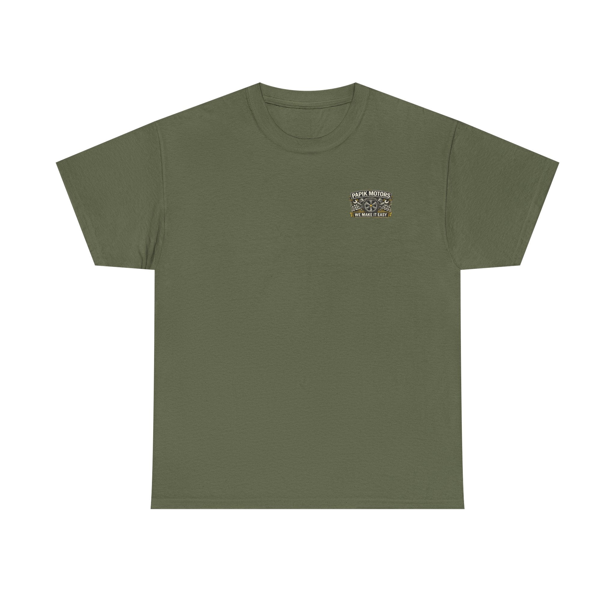T‑Shirt — Papik Motors "We Make It Easy" Vintage Front and Back T