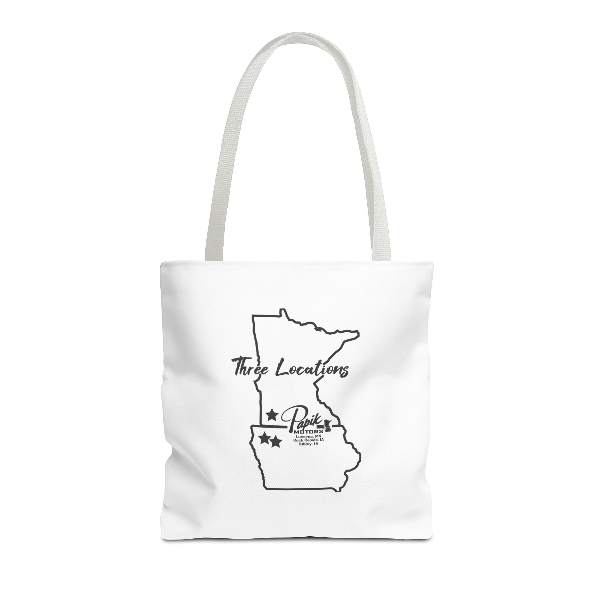 Everyday Tote Bag — Three State Canvas Carryall (13X13 Blue 16X16 White)
