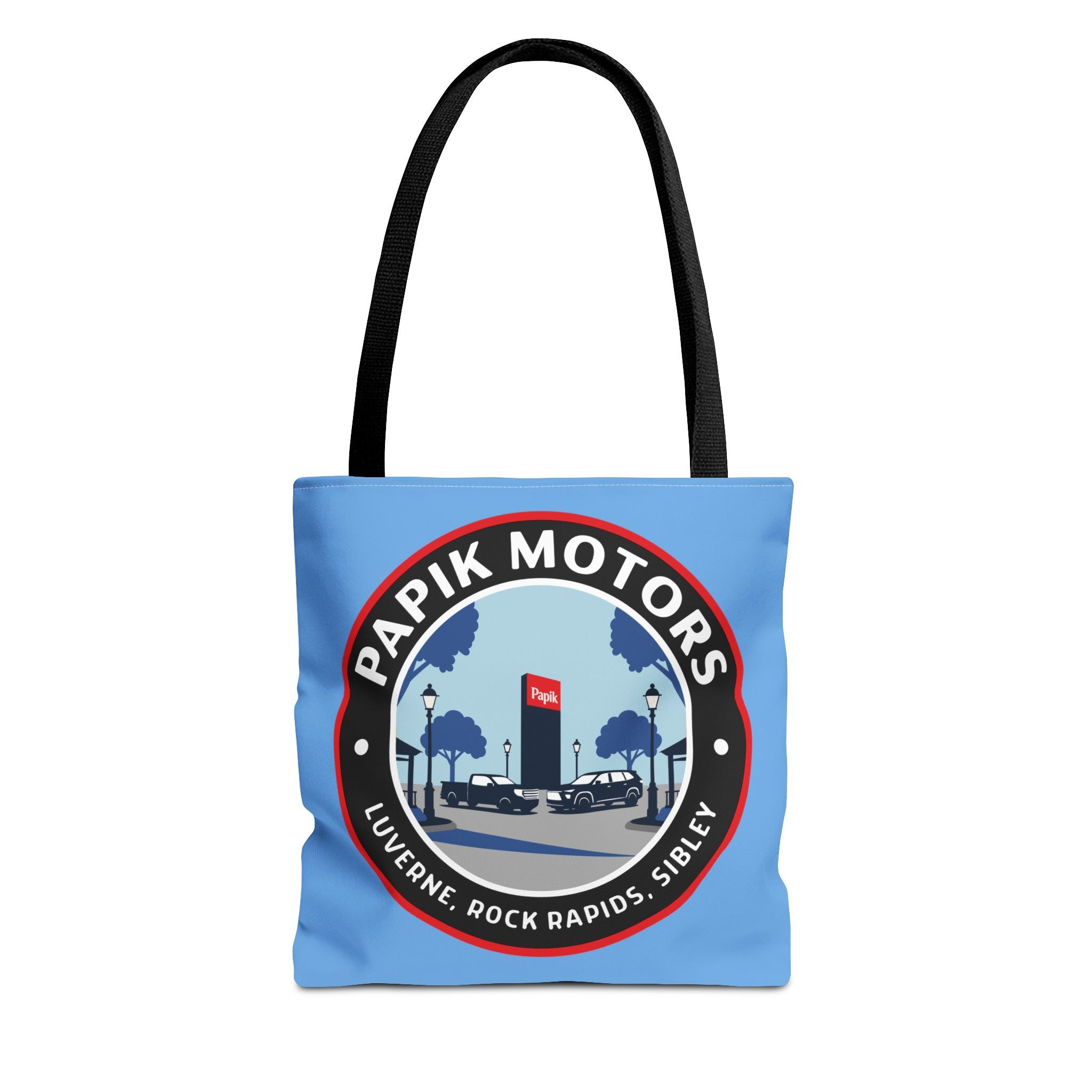 Everyday Tote Bag — Three State Canvas Carryall (13X13 Blue 16X16 White)