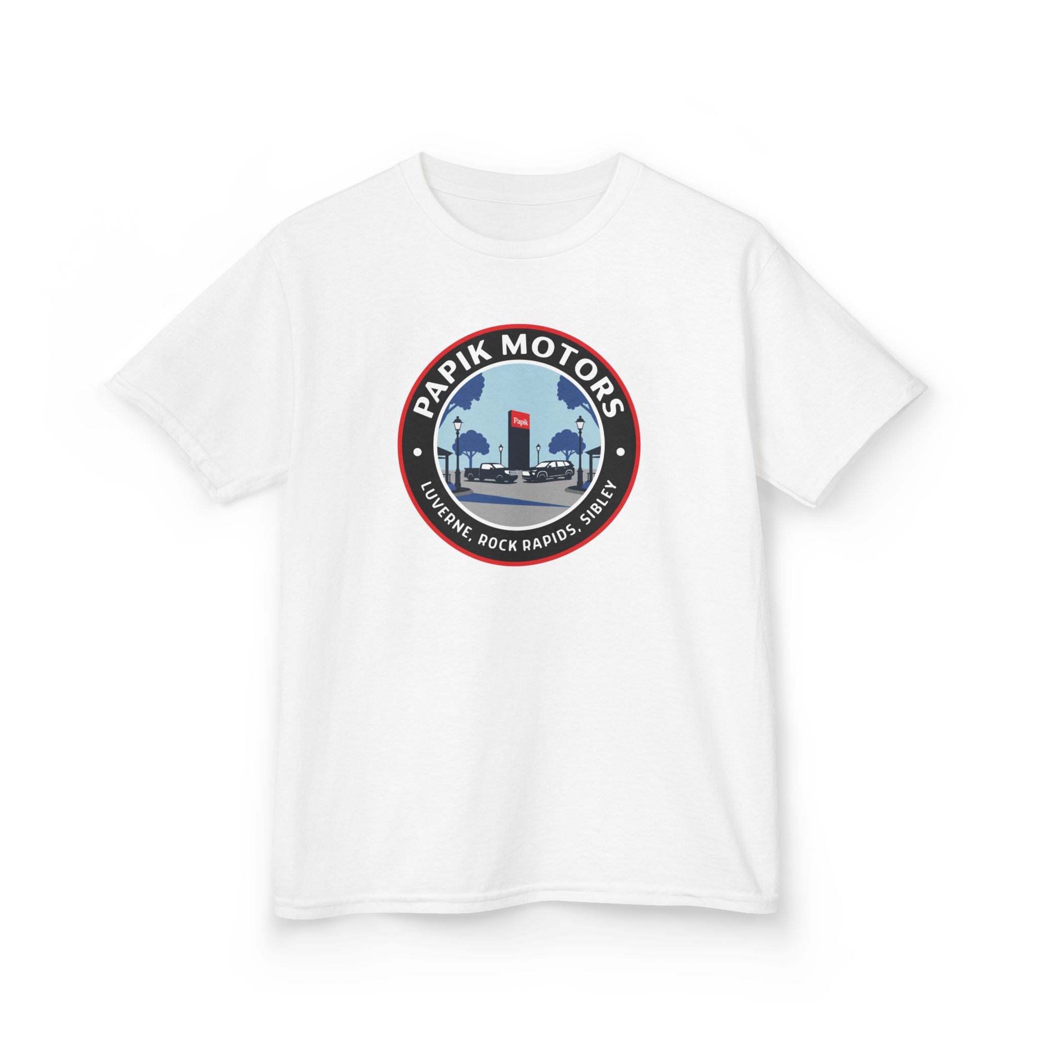 Kids Tee — Papik Motors Retro Car Logo