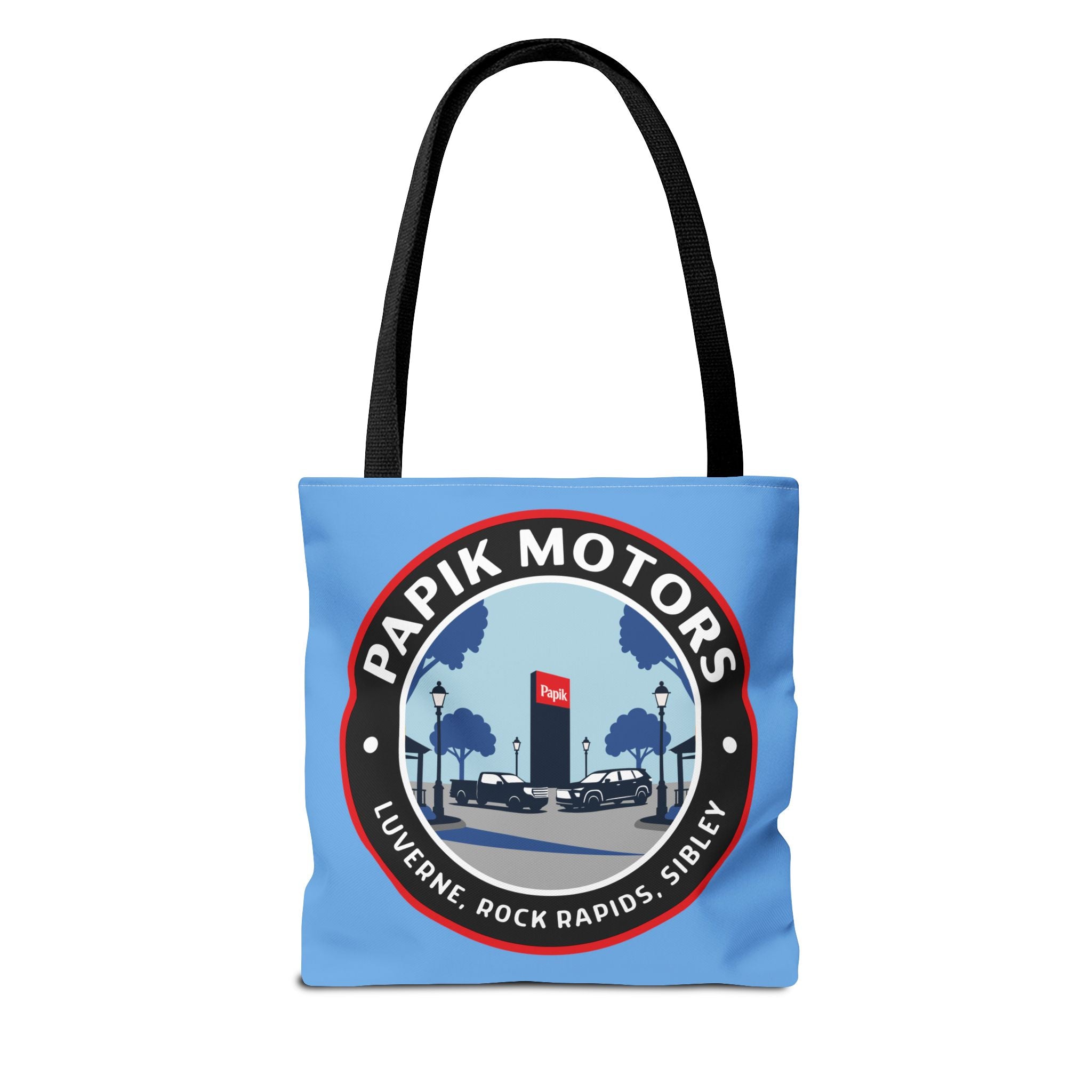 Everyday Tote Bag — Three State Canvas Carryall (13X13 Blue 16X16 White)