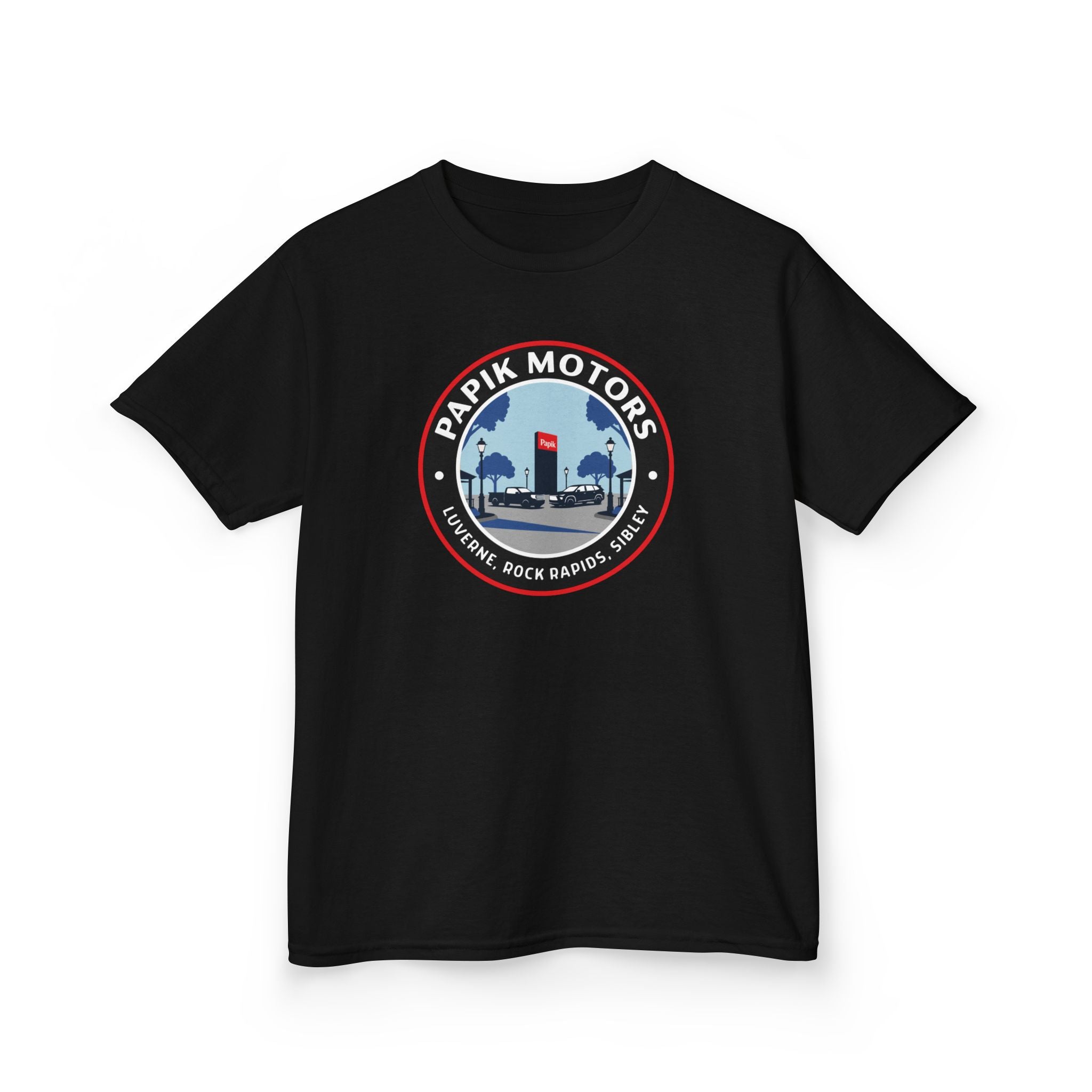 Kids Tee — Papik Motors Retro Car Logo