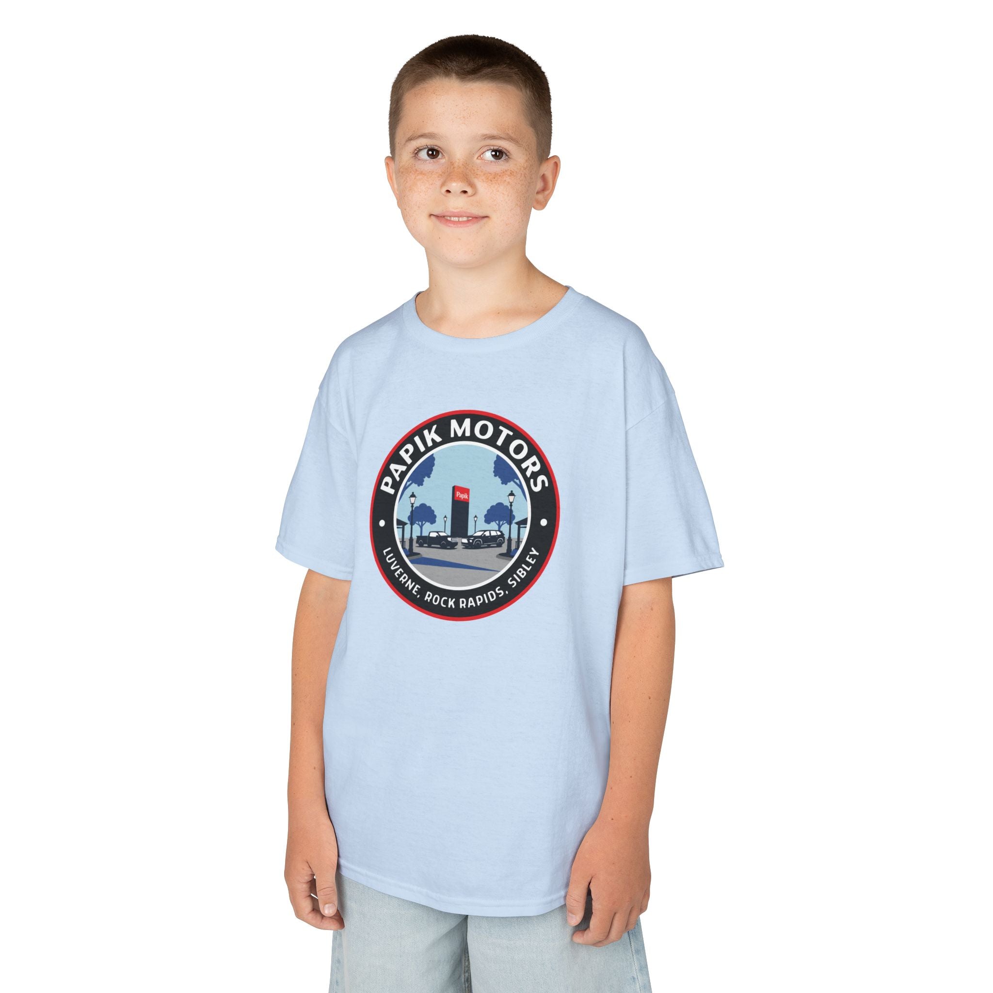 Kids Tee — Papik Motors Retro Car Logo