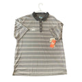 LIMITED OLD STOCK - PGA tour golf polo black & gray stripe with pattern- 1 size 3xl avaialble
