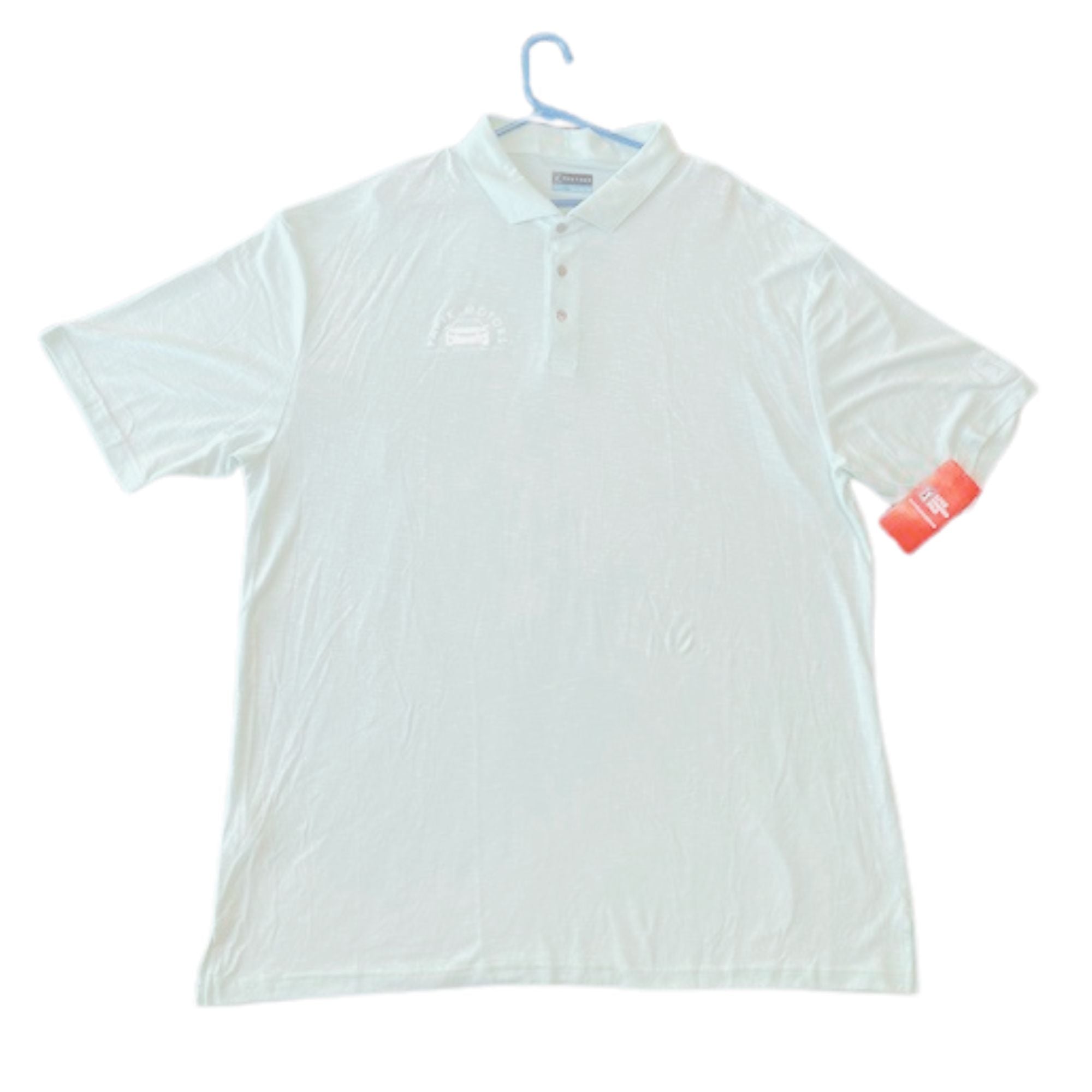 LIMITED OLD STOCK - Pale Aqua Blue with slight white pattern PGA tour golf polo- 1 size 3xl tall available